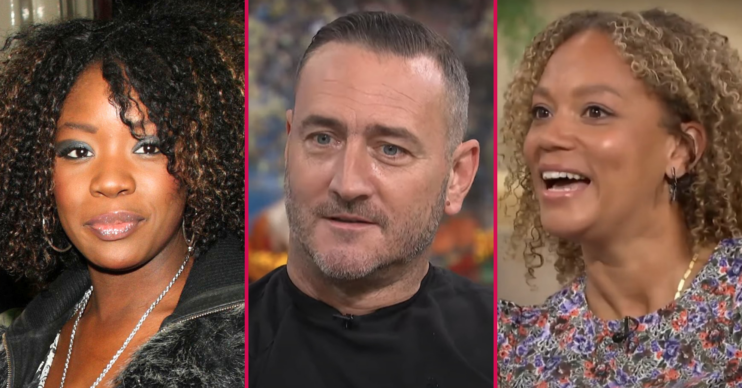 Will Mellor, his wife and Angela Griffin side by side