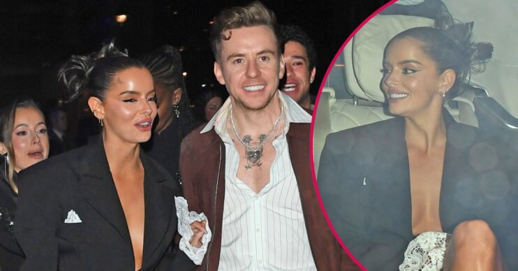 ED comp: Maura Higgins / Danny Jones smiling at brits / Maura smiling in taxi home