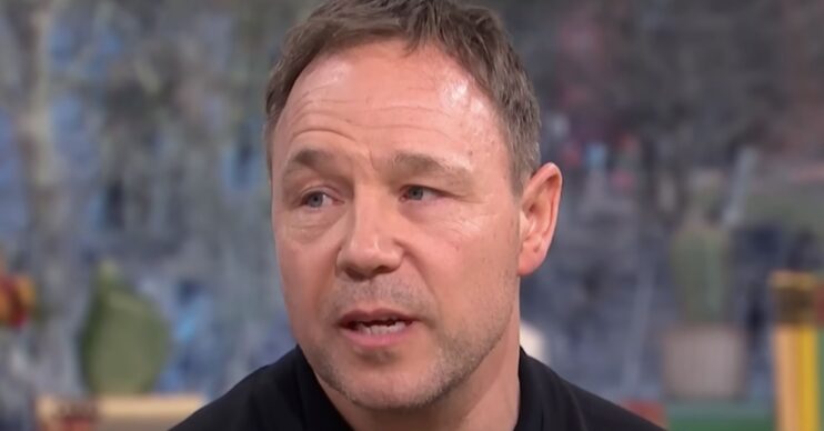 Stephen Graham looking serious