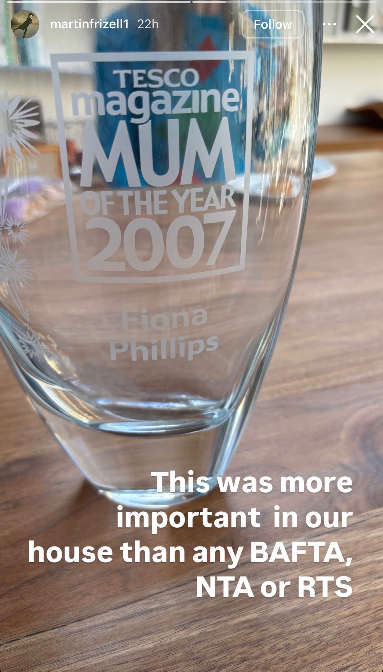 Fiona's award