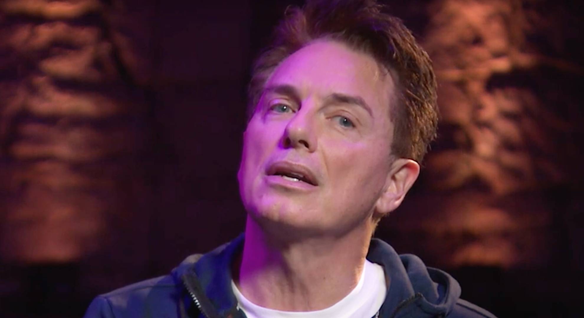 John Barrowman looks at the camera