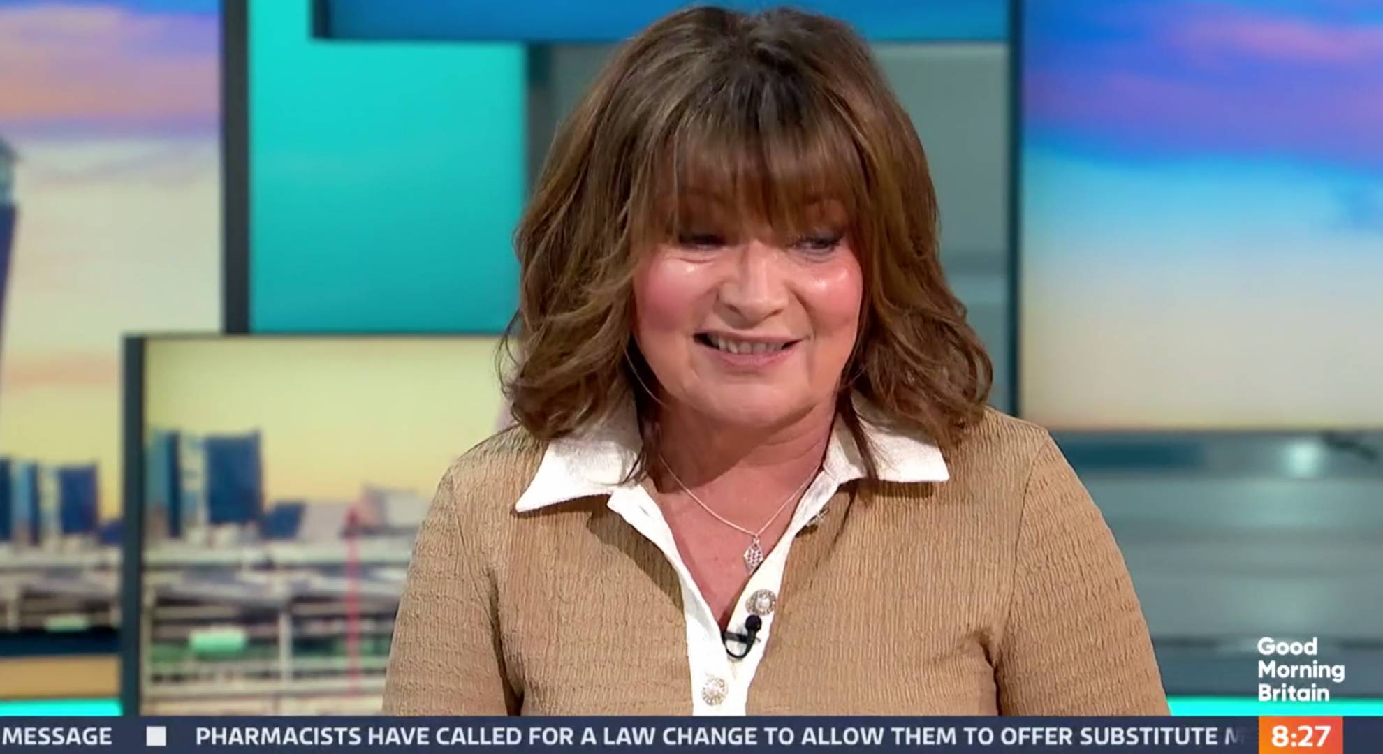 Lorraine Kelly chuckles