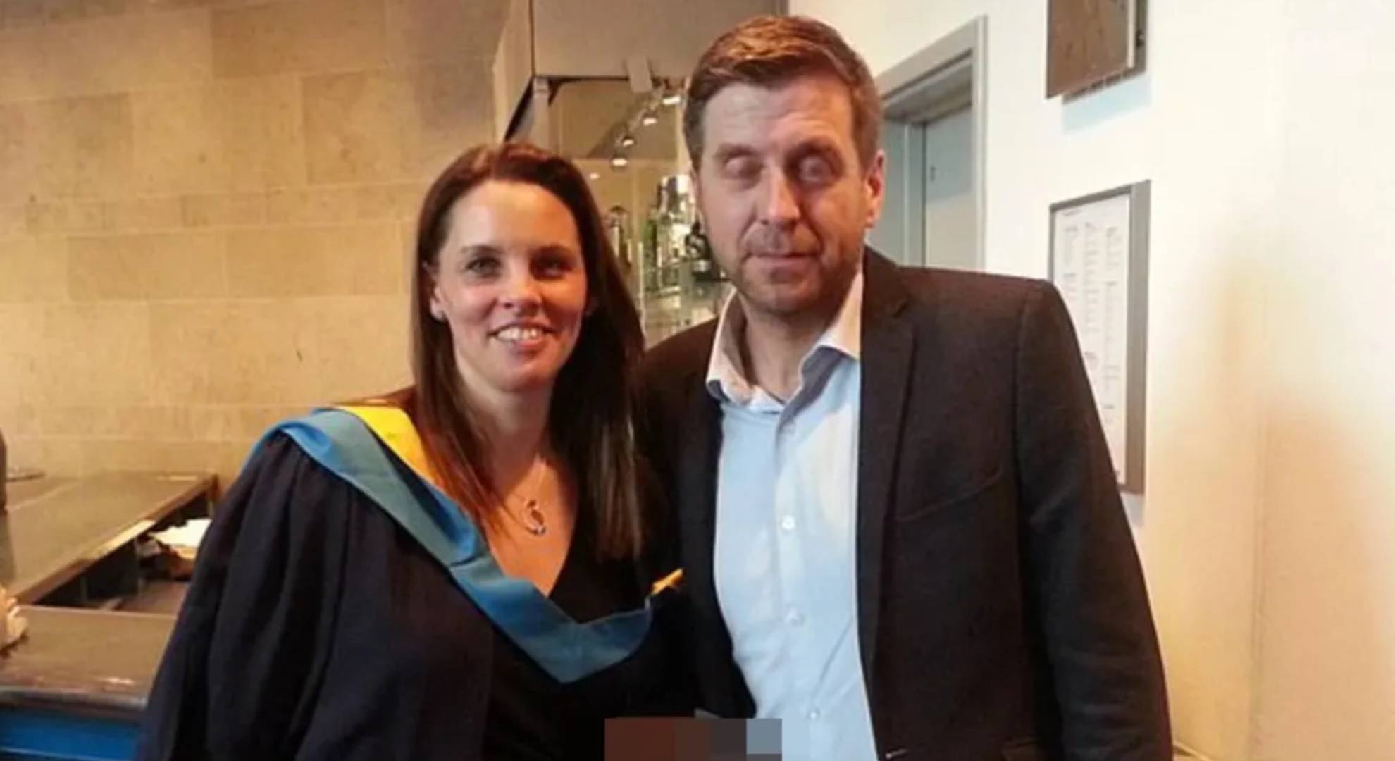 Mark Chapman stands alongside late wife Sara