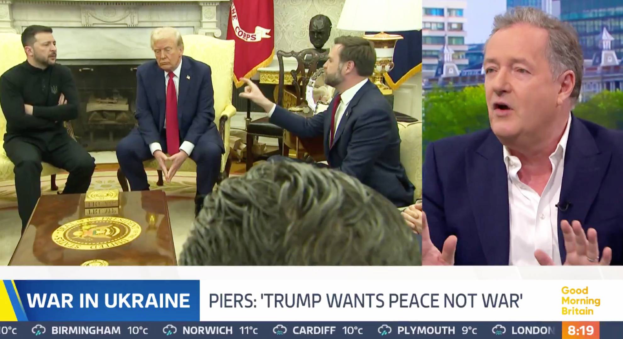Piers Morgan speaks about Trump on GMB today