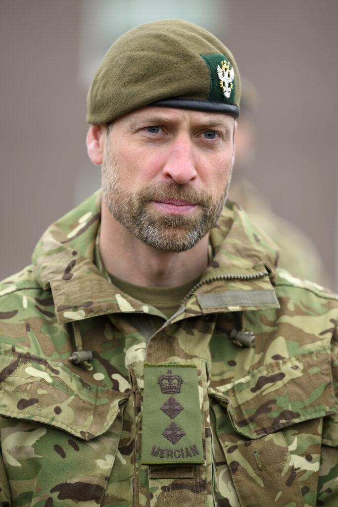 Prince William in army uniform during Estonia trip