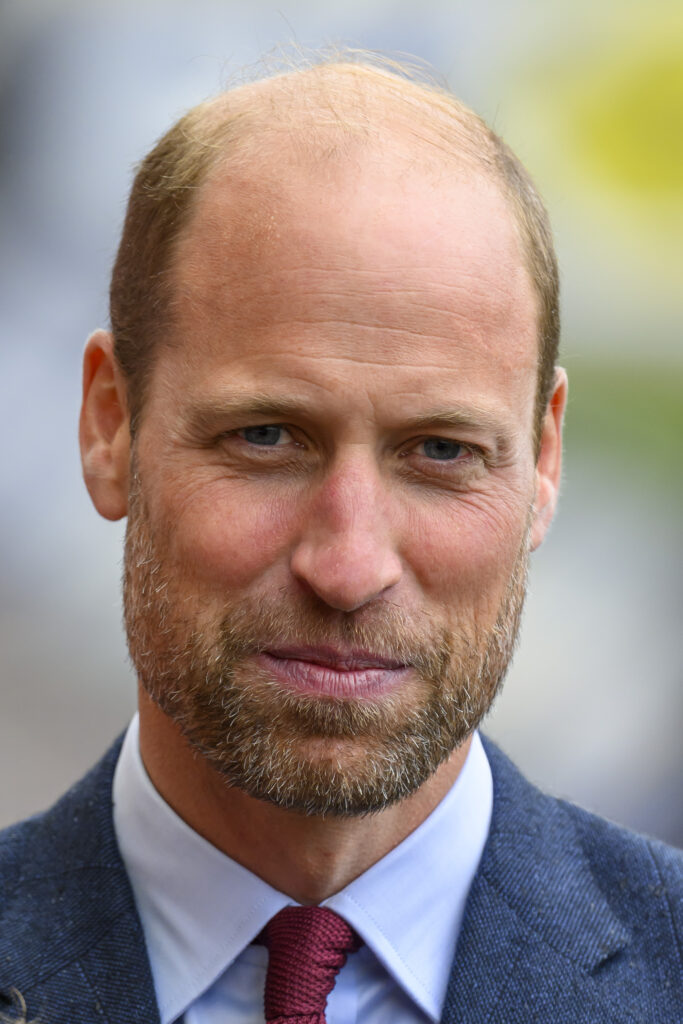 Prince William smiling in suit during royal engagement
