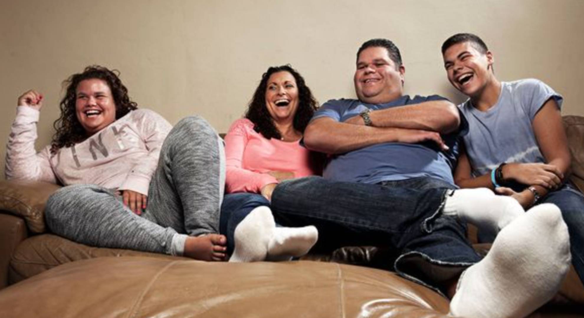 The Tapper family laughing on Gogglebox