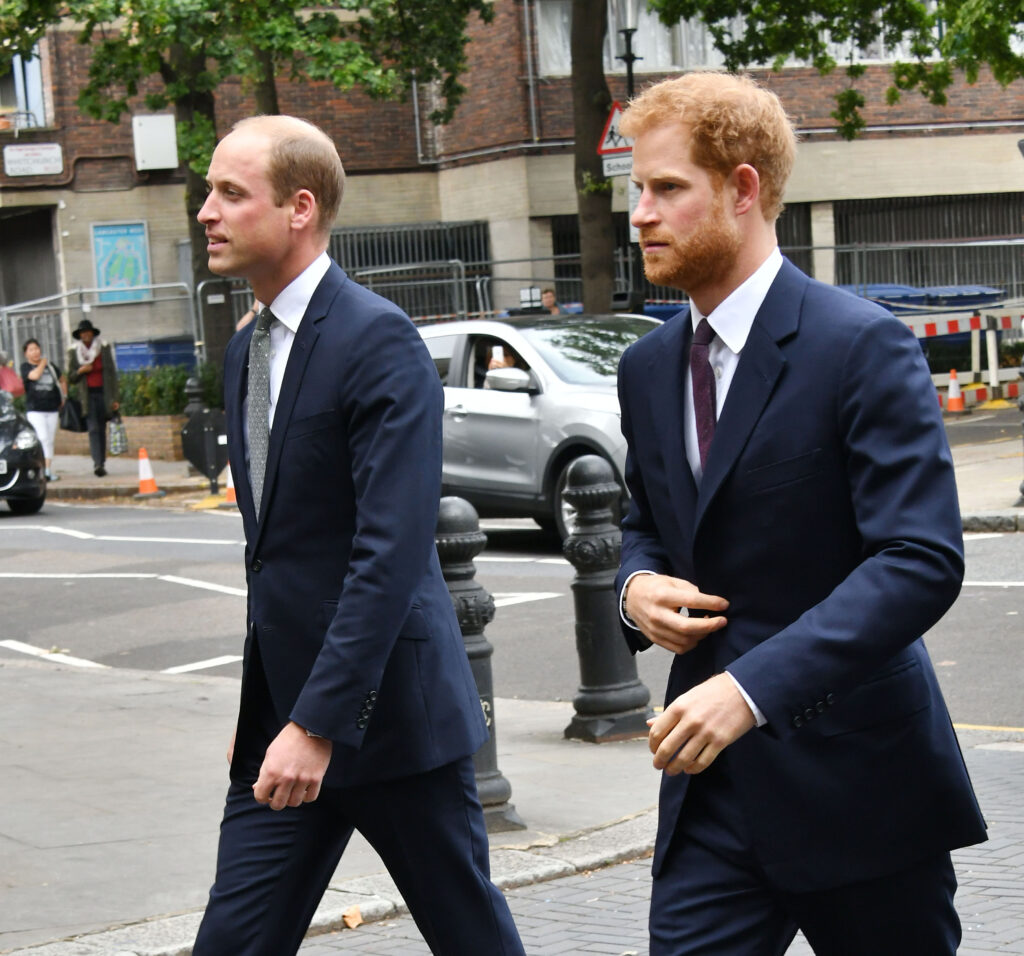 Prince William and Prince Harry walking together