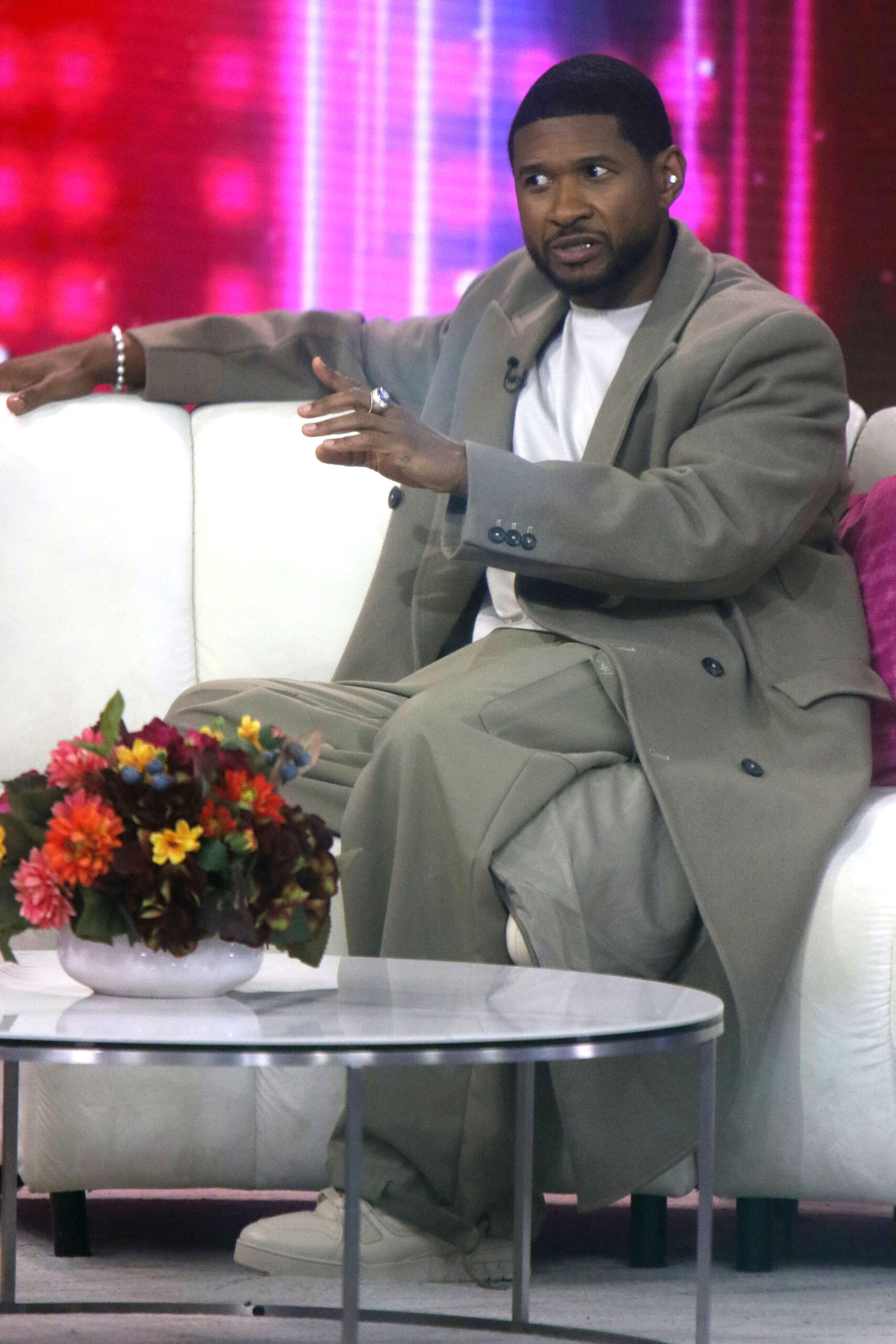 Usher talking on Today Show