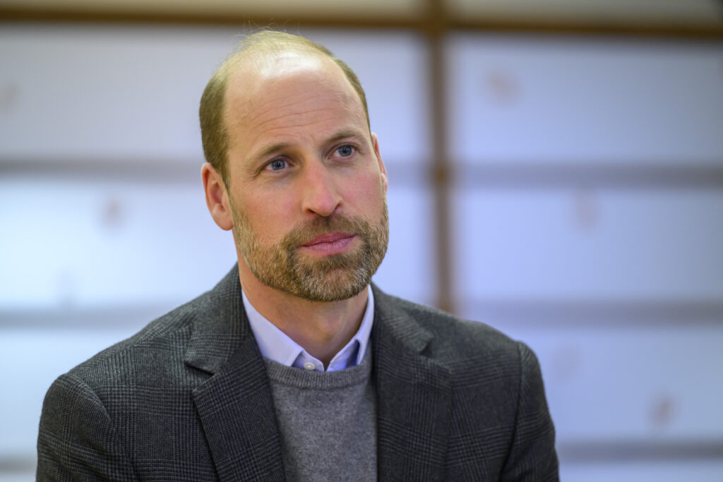 Prince William looks off to the distance
