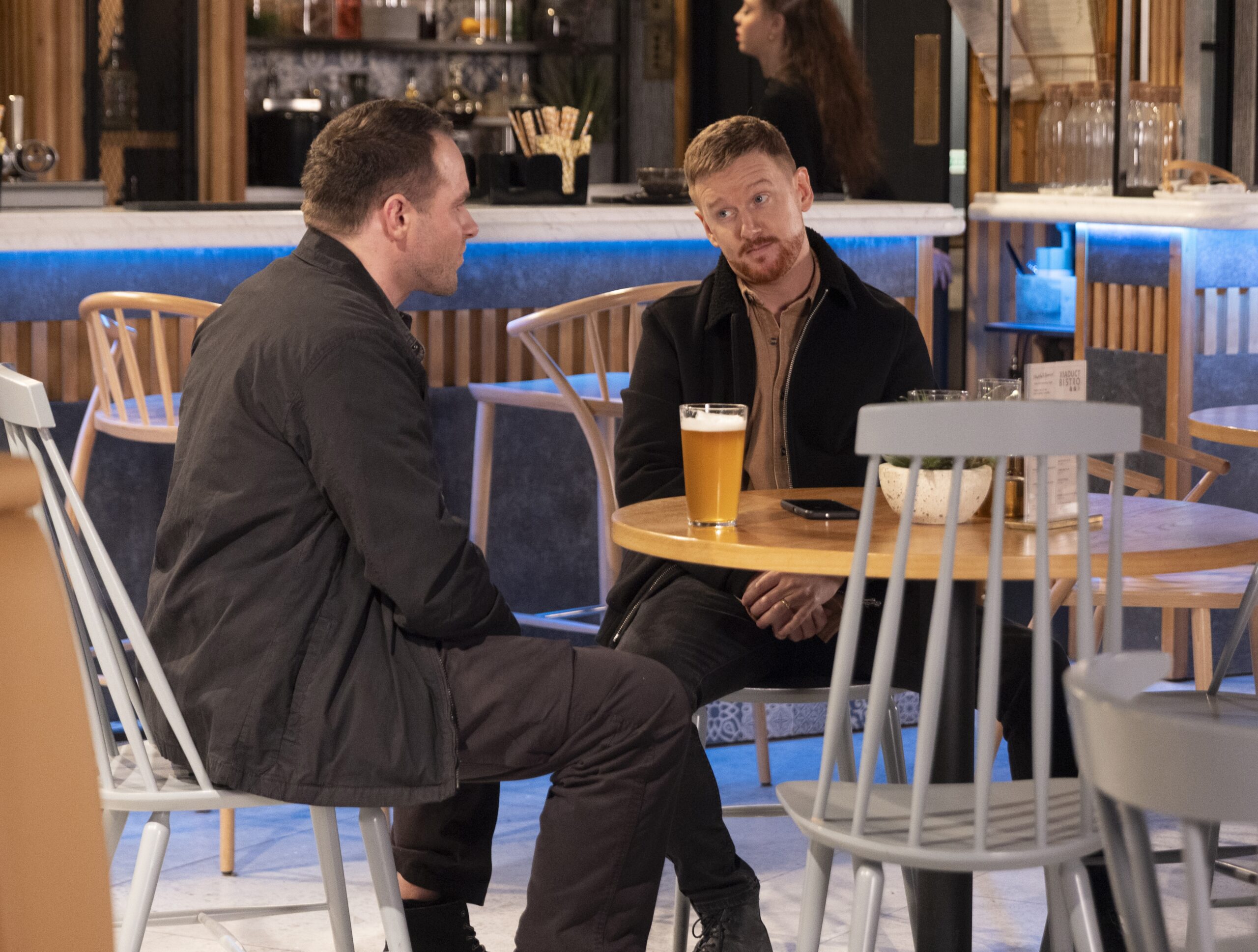 Coronation Street's Gary and Mick at the Bistro together