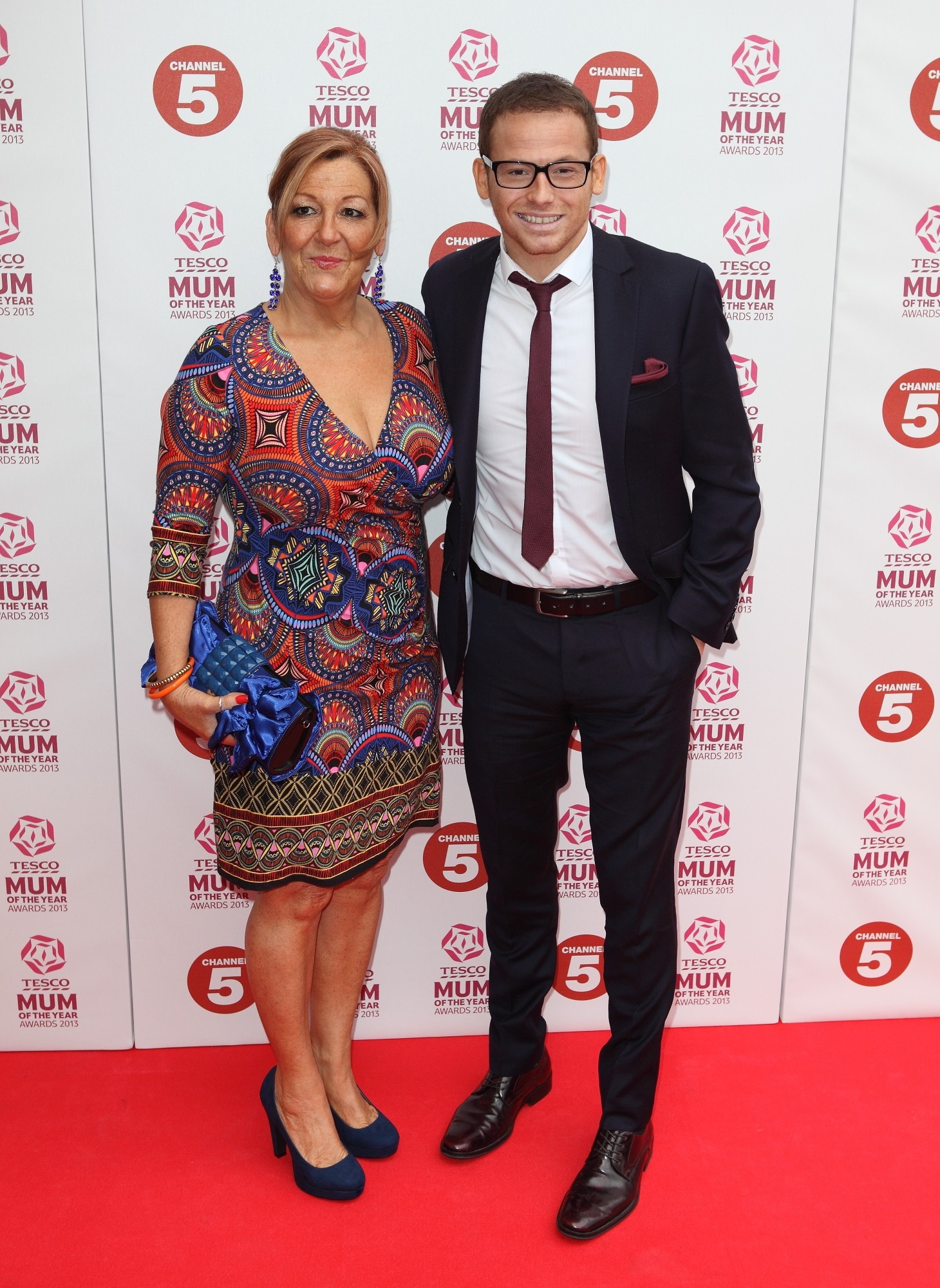 Joe Swash and his mum at event