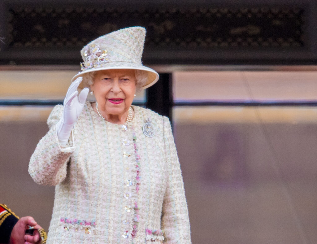 Queen Elizabeth II waving