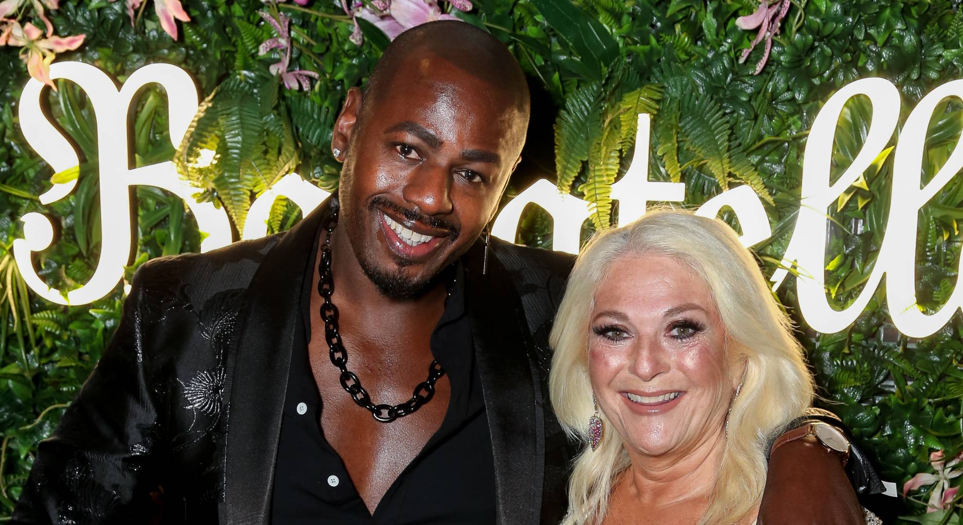 Ben Ofoedu puts an arm around Vanessa Feltz, pictured when they were a couple