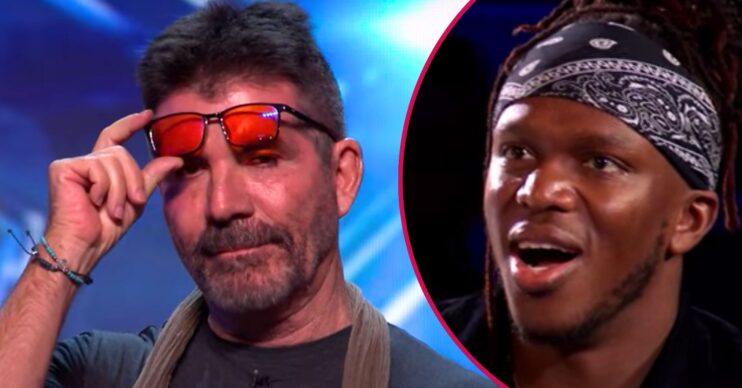 Simon Cowell and KSI both look stunned