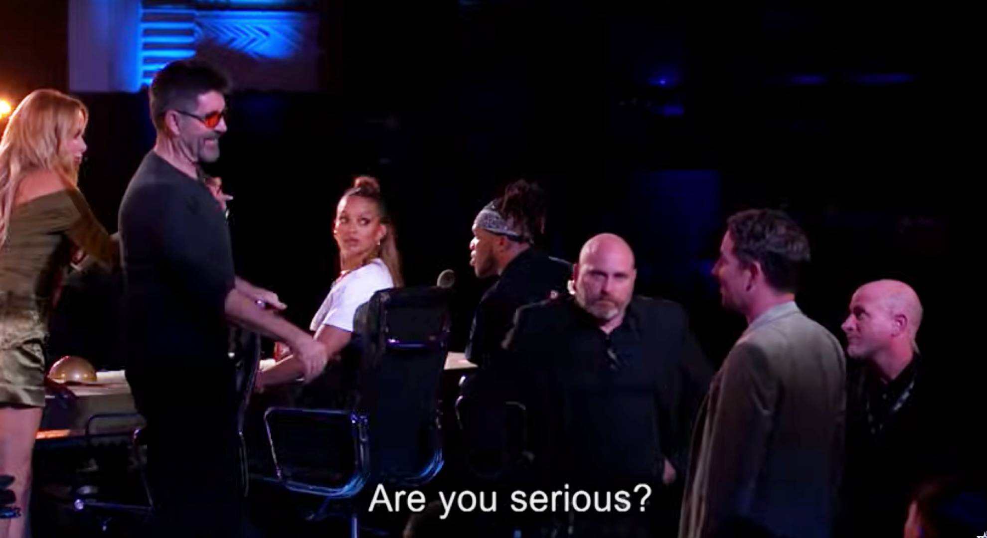 Simon Cowell speaks with Max Fox