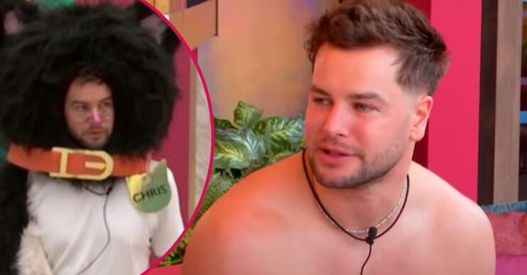 Celebrity Big Brother star Chris Hughes dressed as a cat