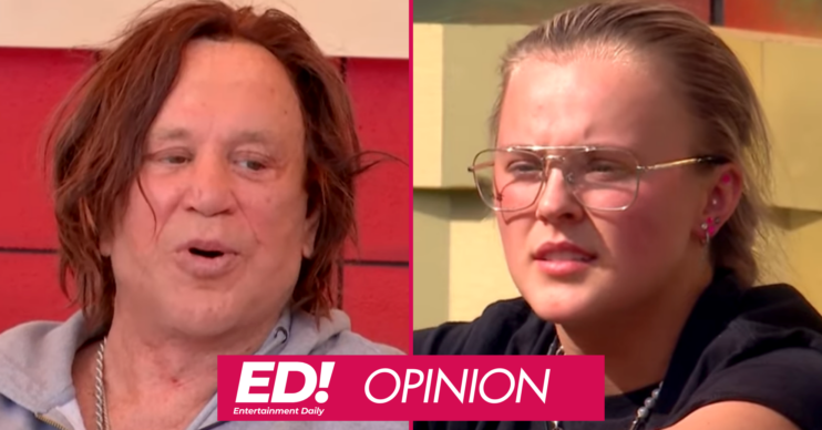 Mickey Rourke and JoJo Siwa on Celebrity Big Brother