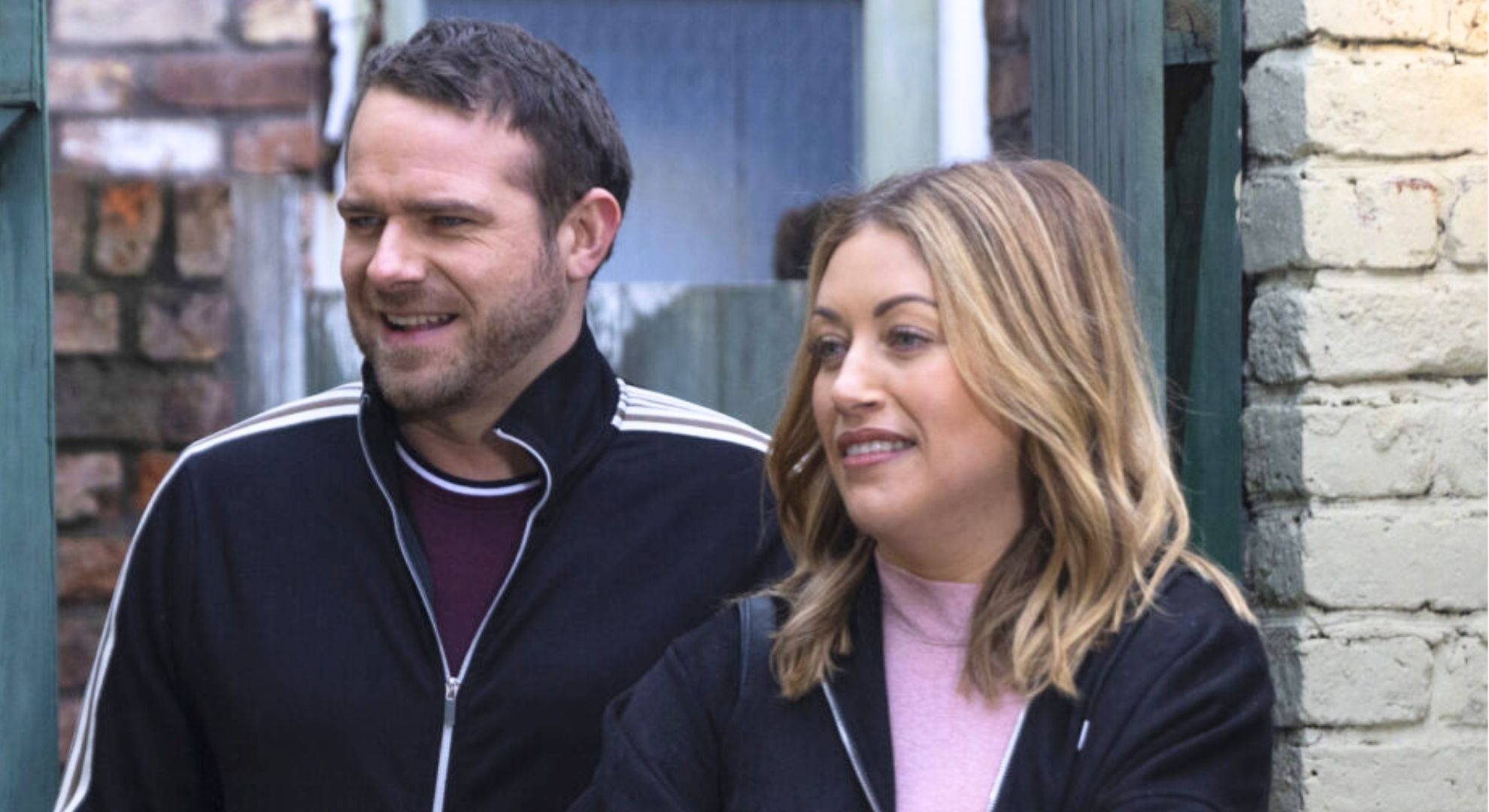 Mick and Lou smiling on Coronation Street (Credit: ITV/Composite: ED!)