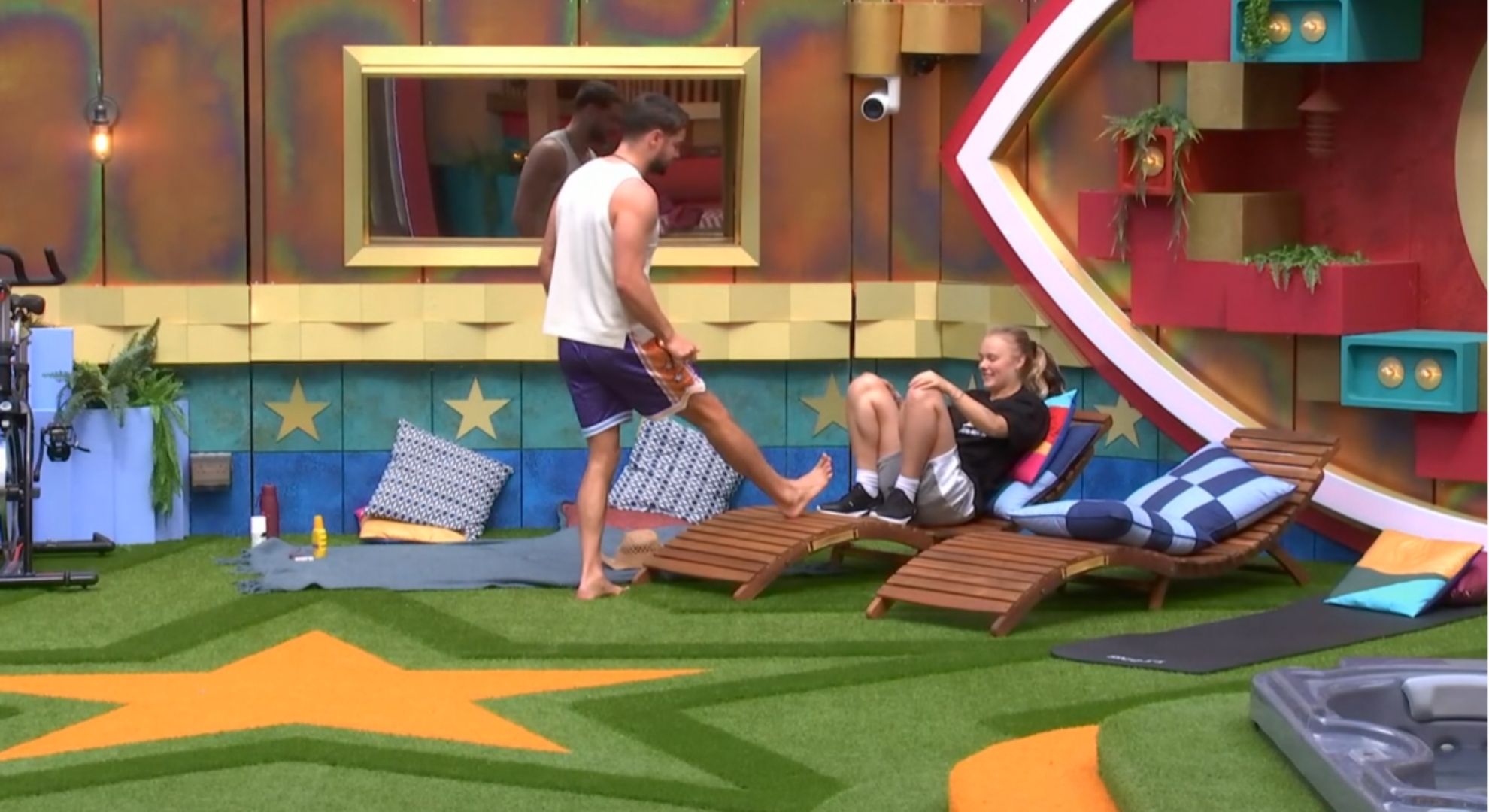 Chris Hughes and JoJo Siwa in the CBB garden