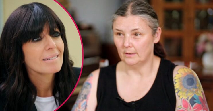 Claudia Winkleman smiling / Maria on The Piano