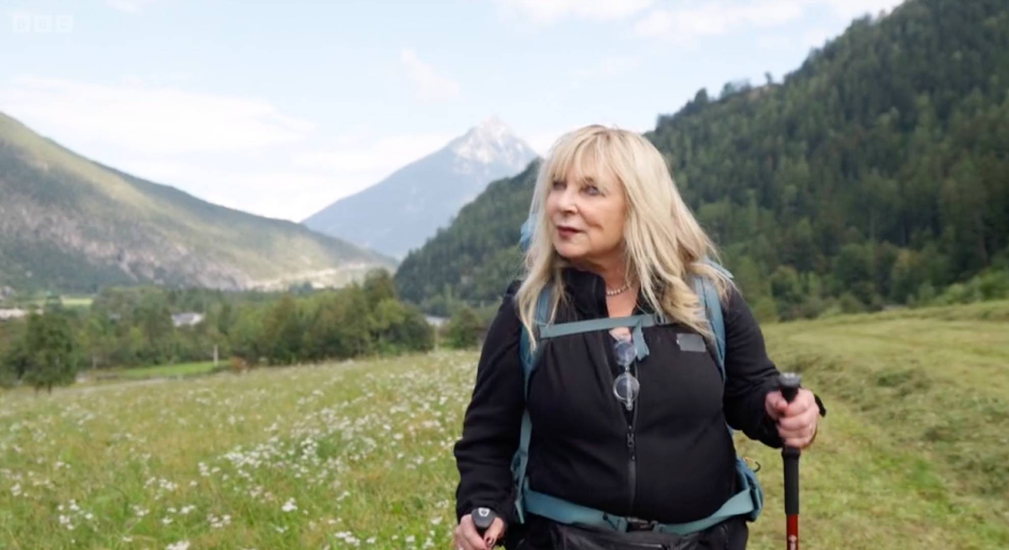 Helen Lederer walking on Pilgrimage