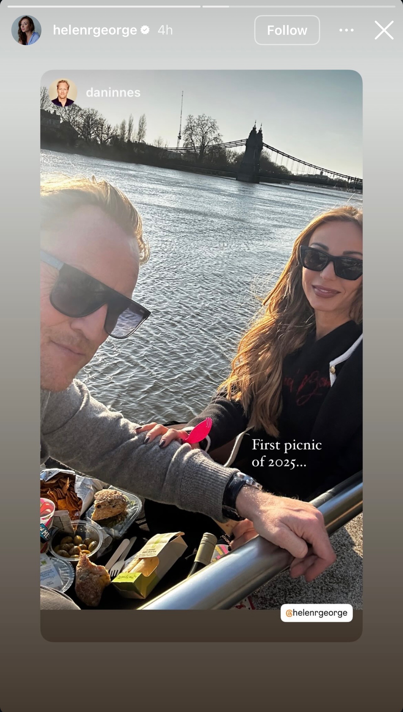 Helen George and her new 'boyfriend' 