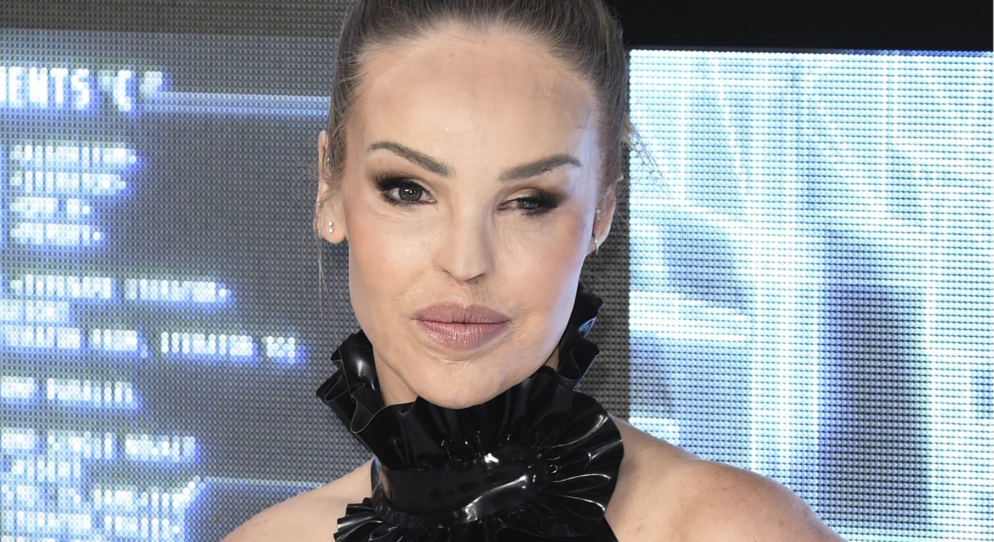 Katie Piper looks at the camera
