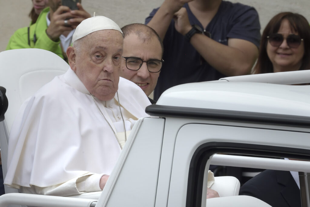 Pope Francis attending Easter Sunday blessing