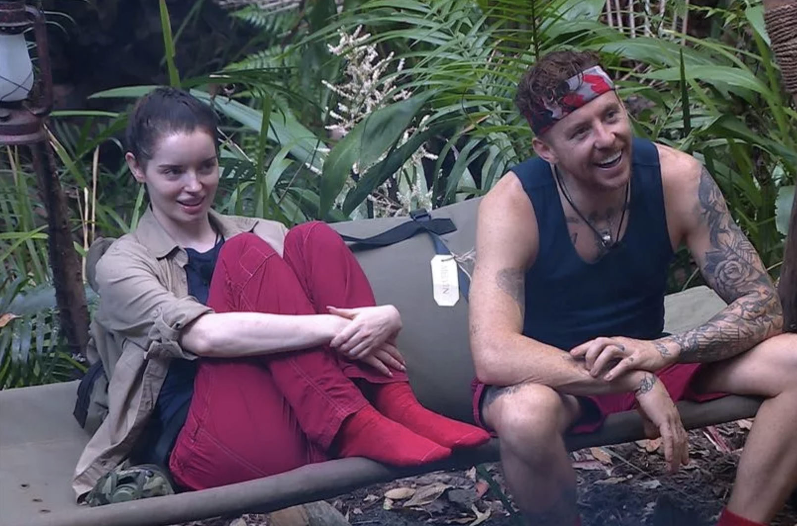 Maura Higgins and Danny Jones in I'm A Celebrity