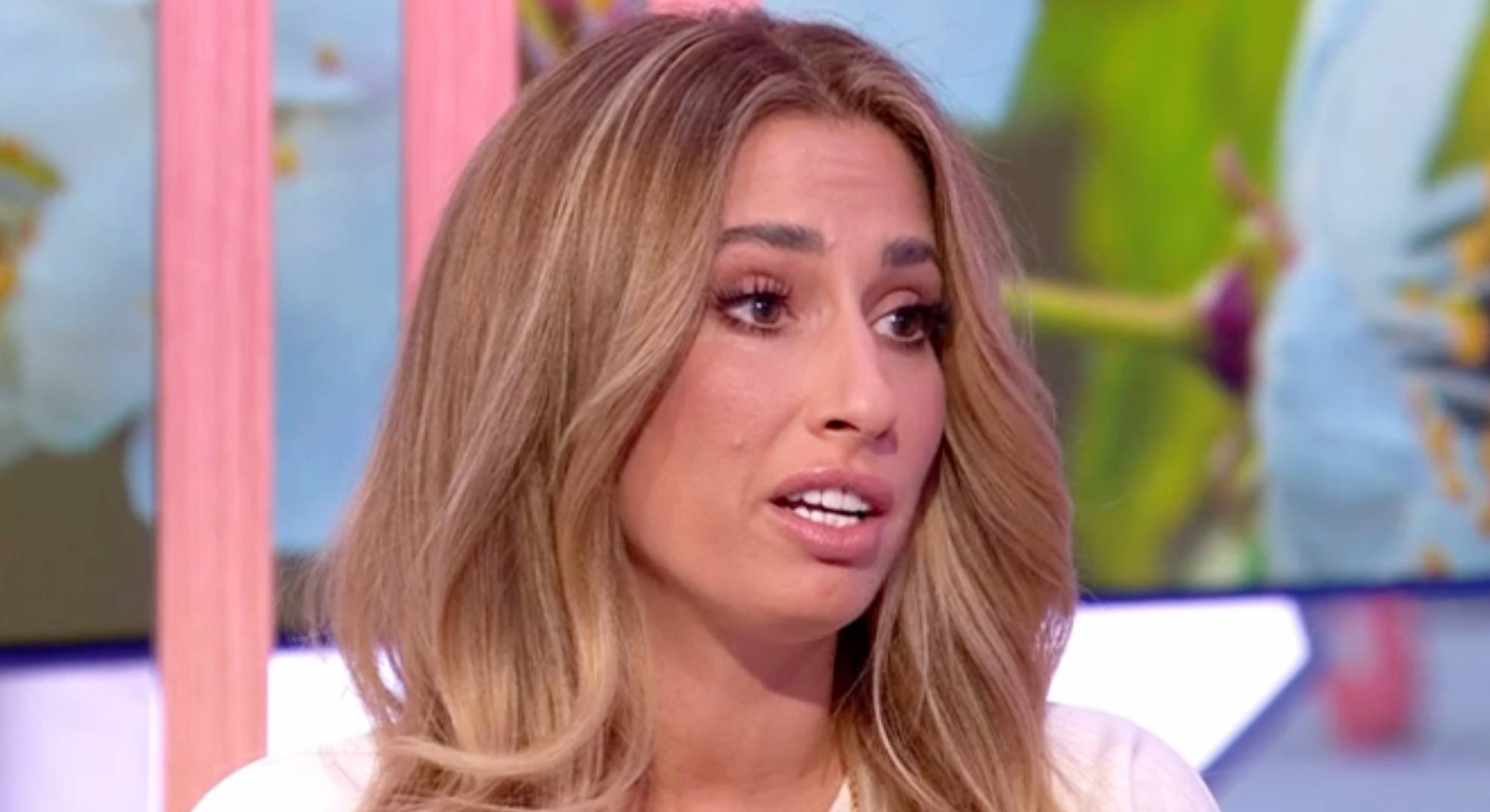 Stacey Solomon looks concerned