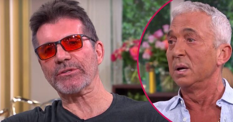 Simon Cowell and Bruno Tonioli both look serious