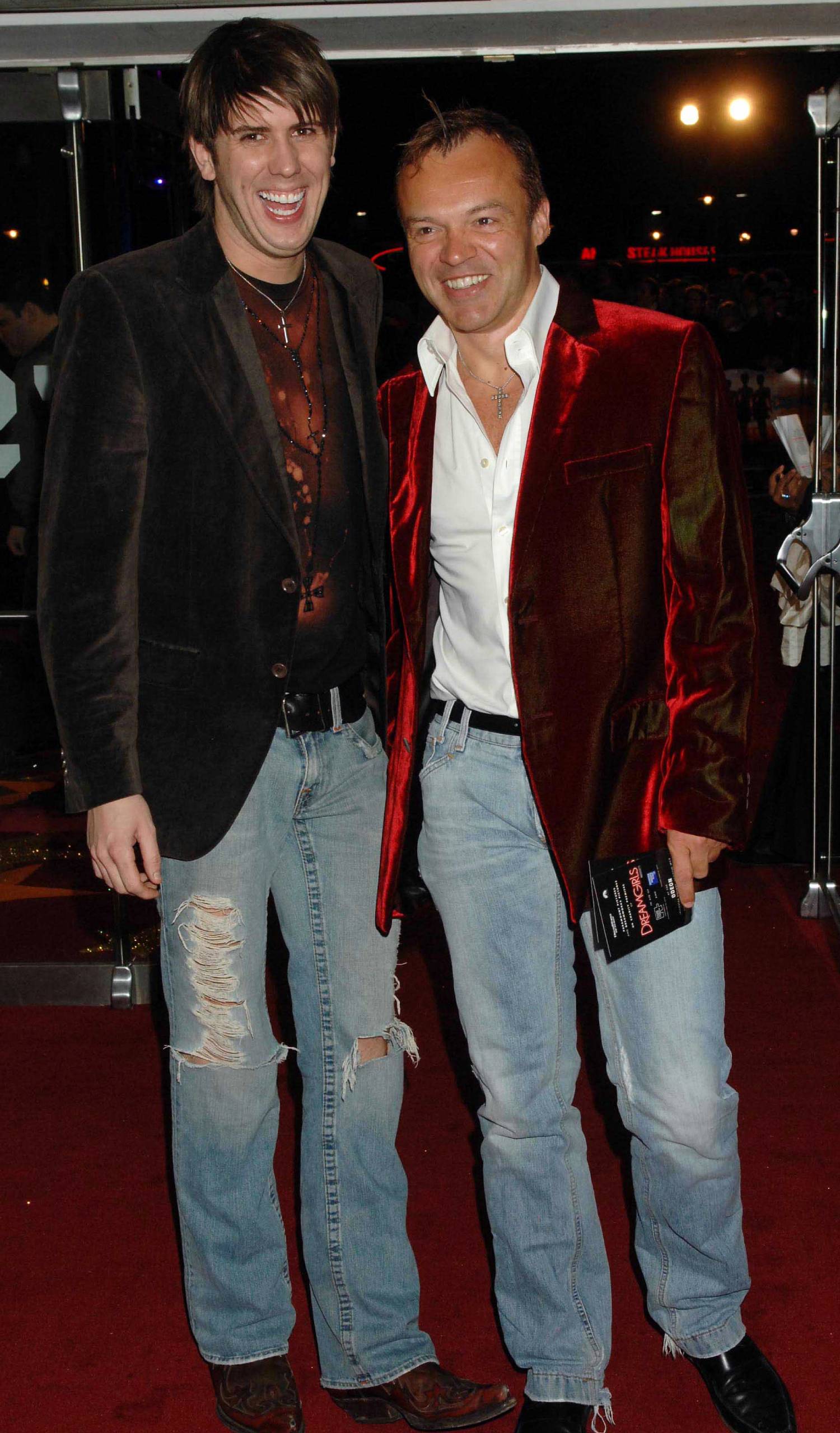 Graham Norton smiles alongside Kristian Seeber in 2007