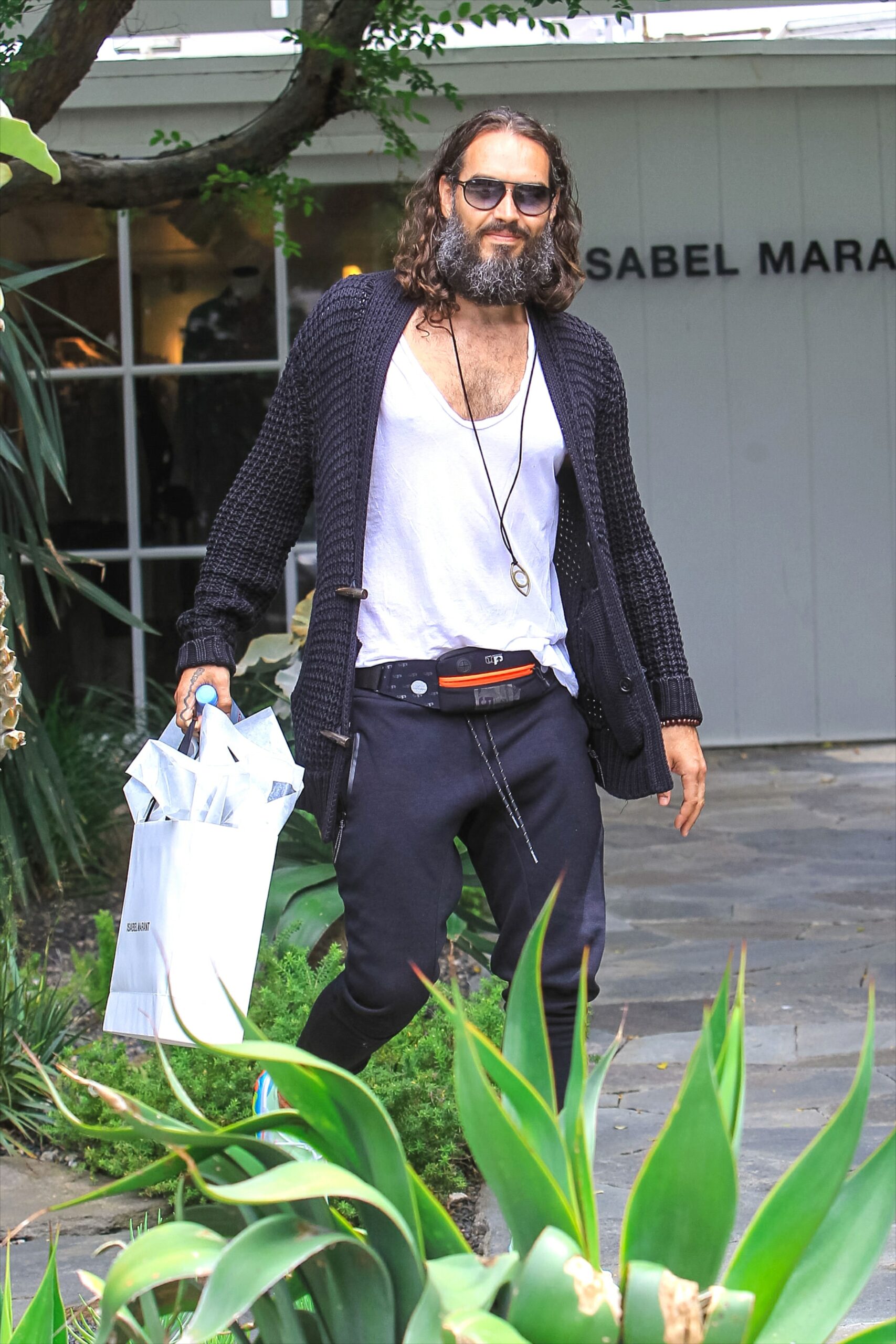 Russell Brand out for a walk 