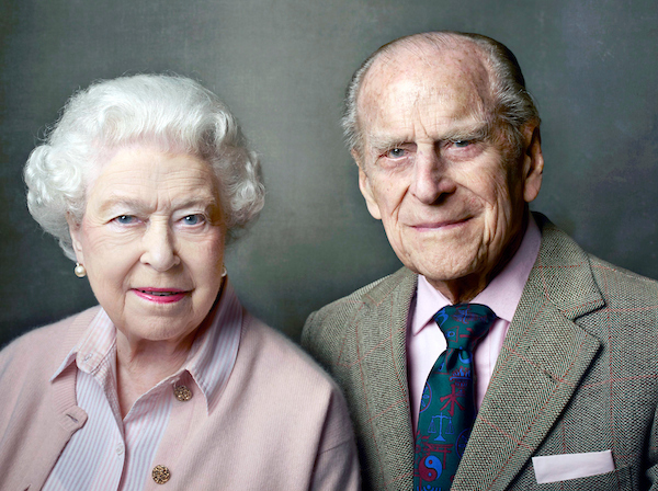 Prince Philip and Queen Elizabeth smiling