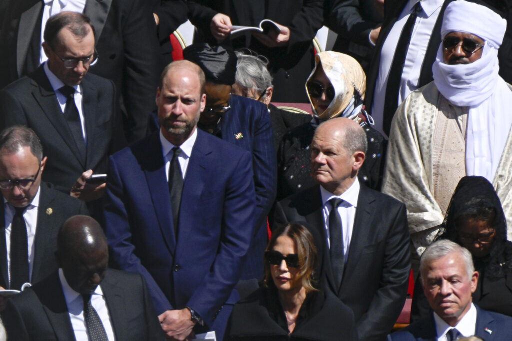Prince William at the Pope's funeral