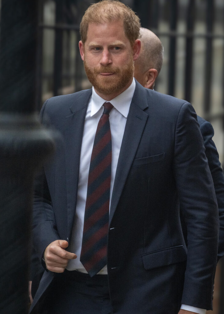Prince Harry frowning