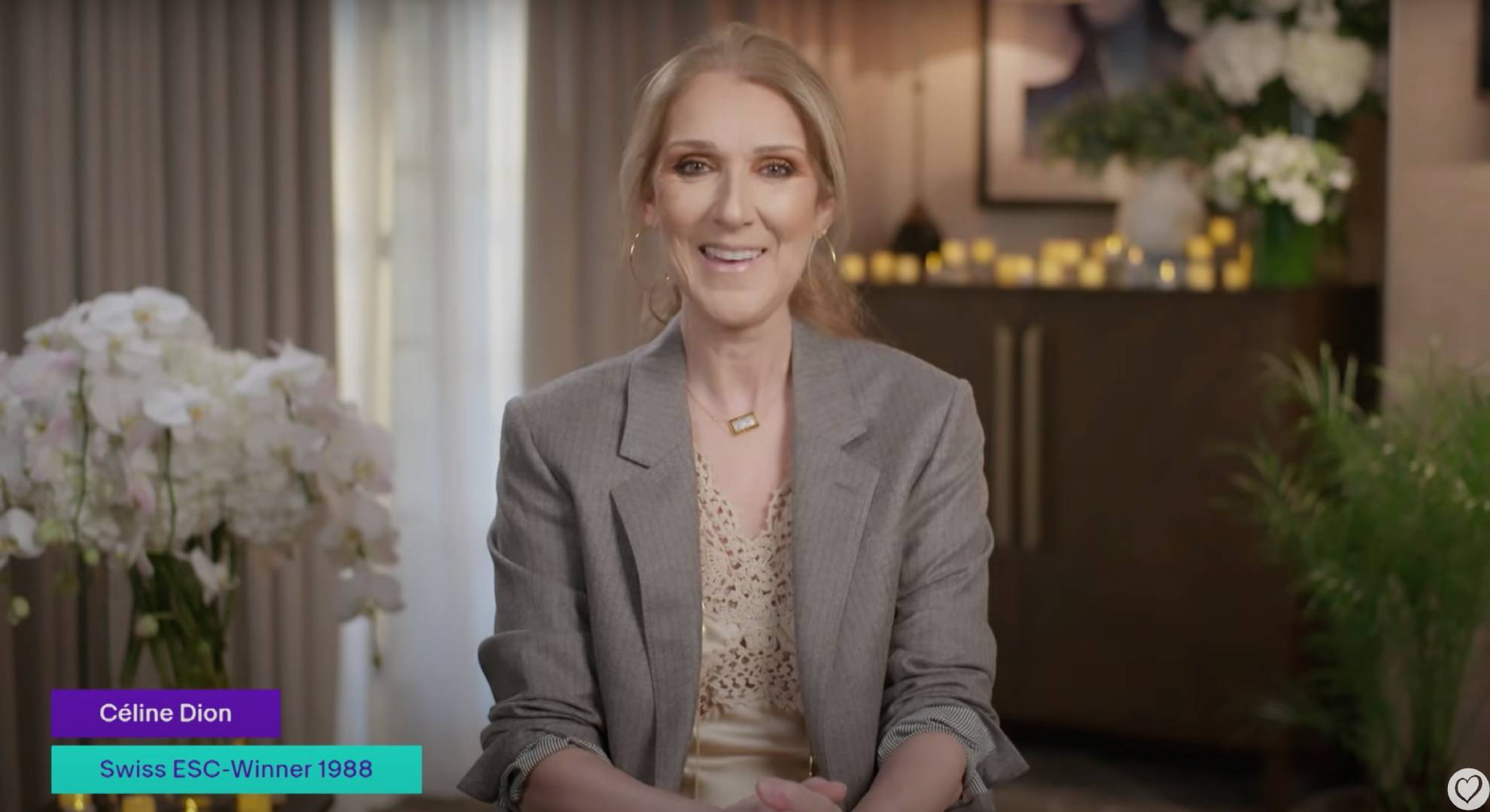 Celine Dion smiles
