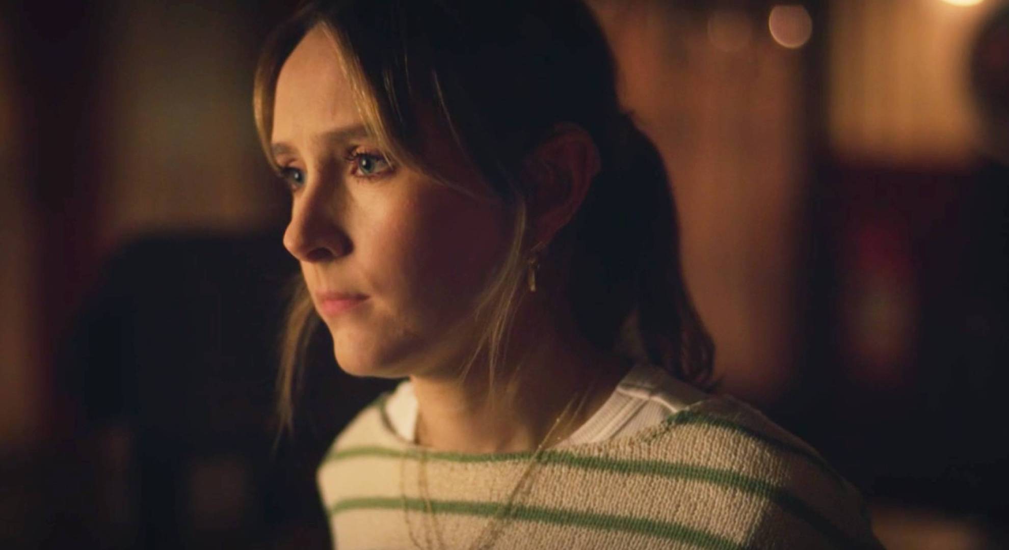Rose Ayling-Ellis looks anxious as Alison in Code of Silence