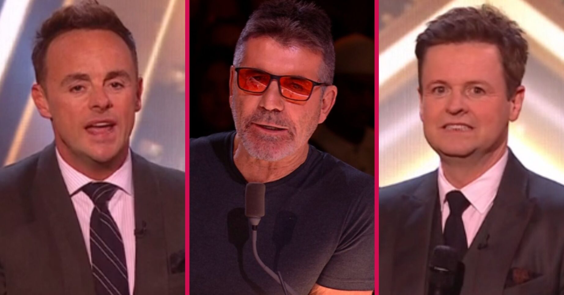 ED composite of Ant and Dec and Simon Cowell on BGT