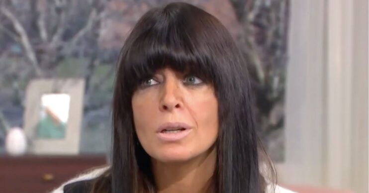 Claudia looking serious