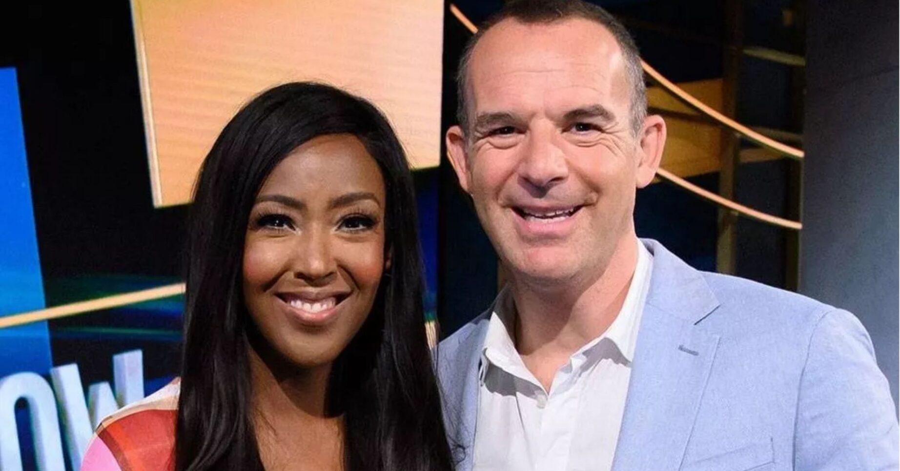 Angellica Bell and Martin Lewis Smiling