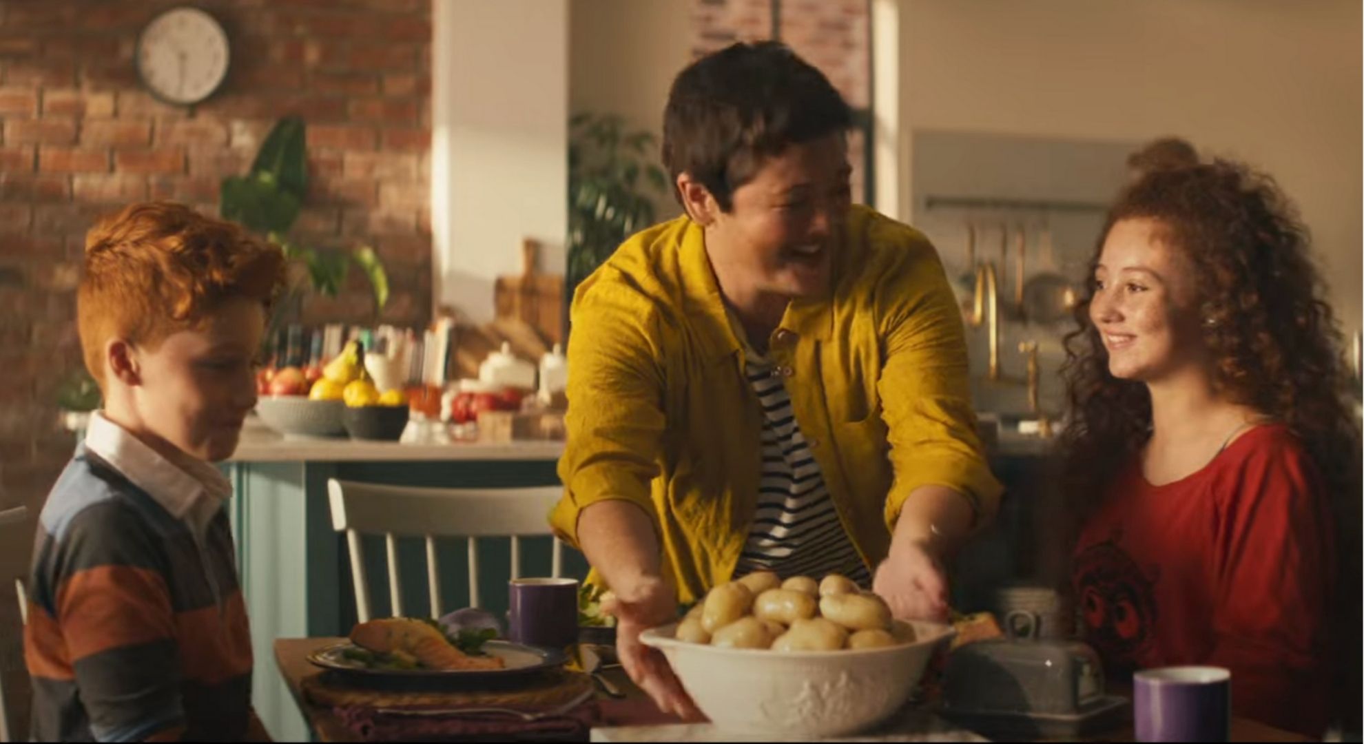 Alastair Stout in a potato advert 