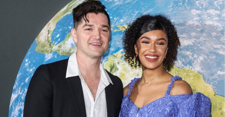 Danny O'Donoghue and Anais at a press event
