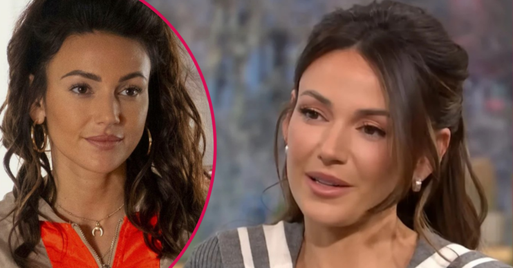 Michelle Keegan being interviewed and on Brassic