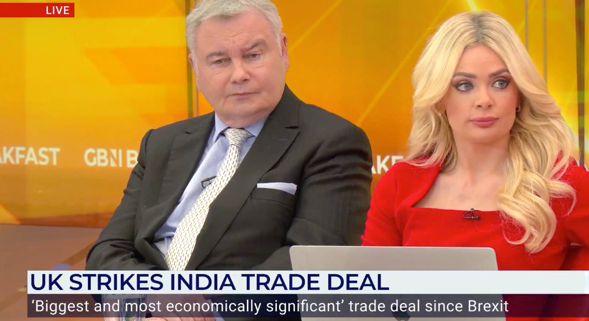 Eamonn Holmes listens