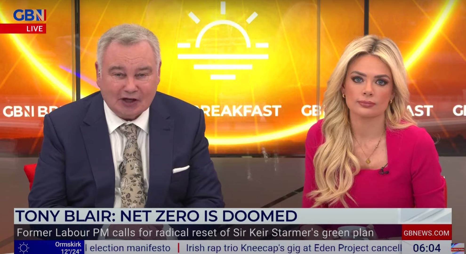 Eamonn Holmes hosting GB News