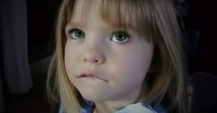 Madeleine McCann looks upwards