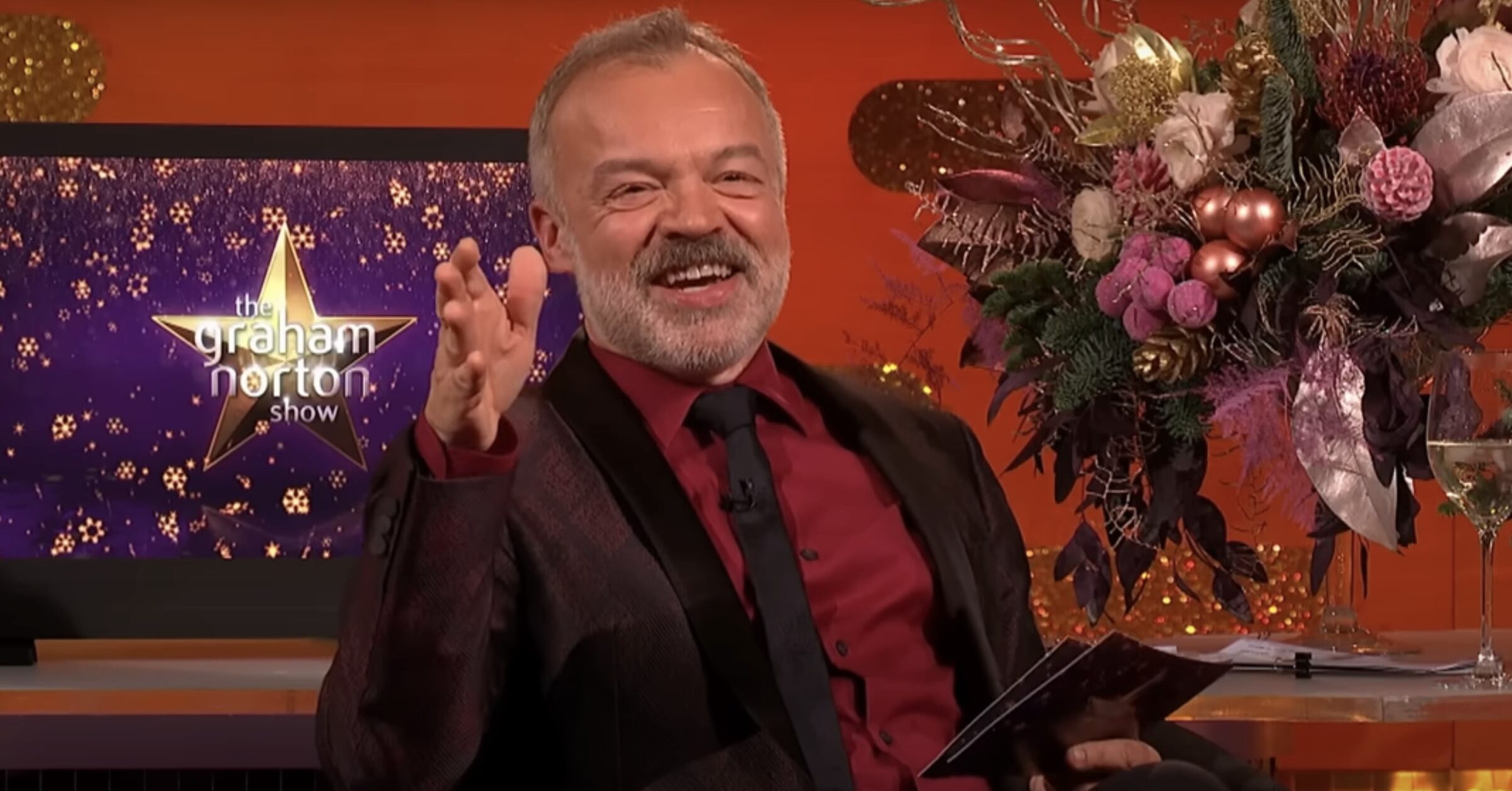Graham Norton hosting The Graham Norton Show