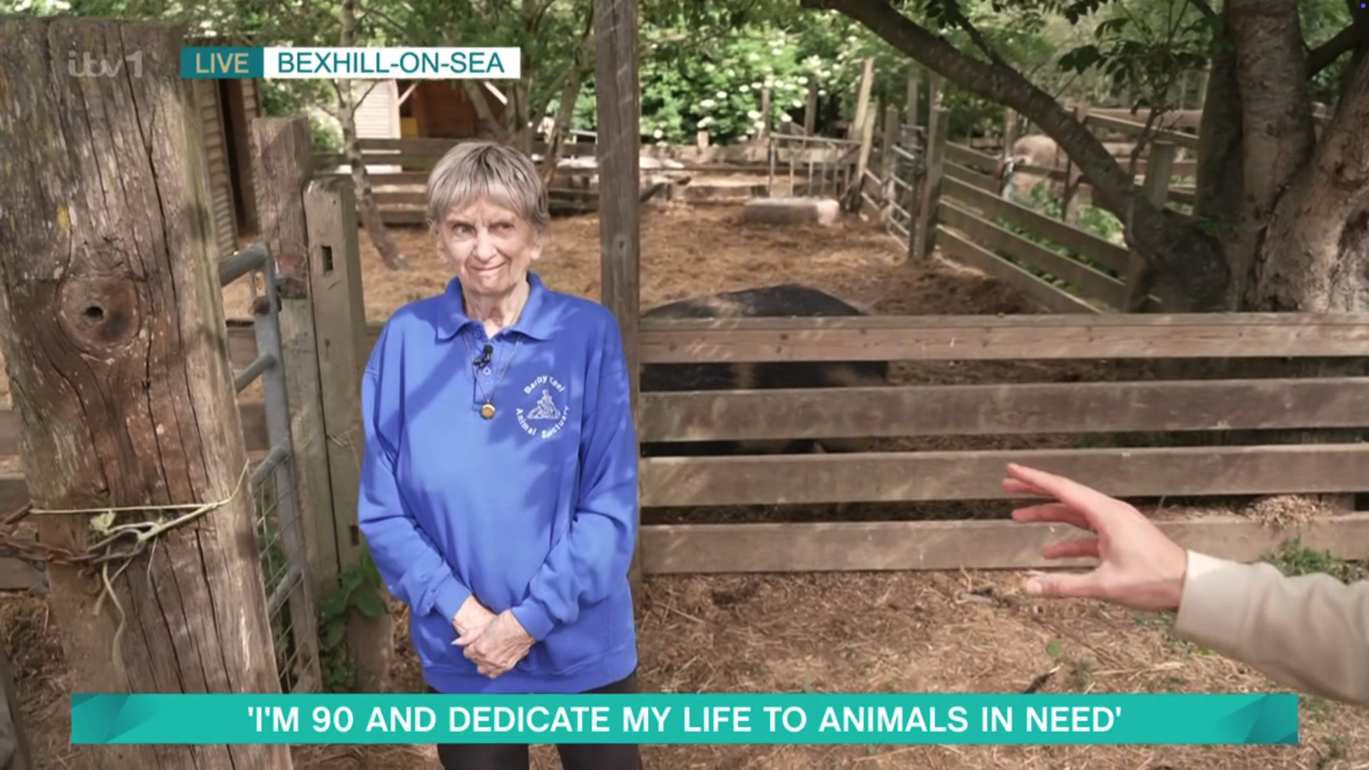 Barby Keel at her animal sanctuary 